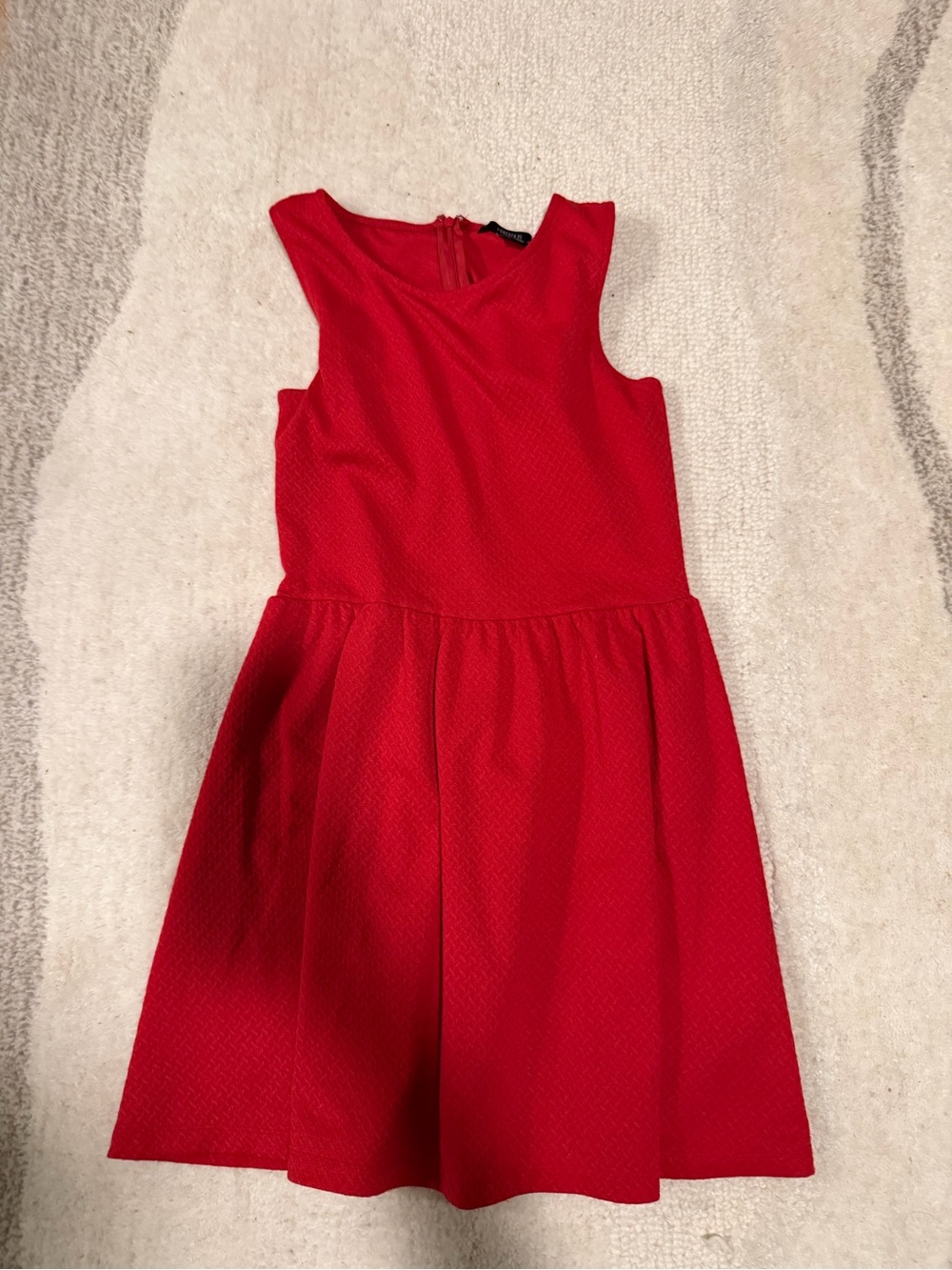 Forever 21 Red Textured Sleeveless Girls' Dress